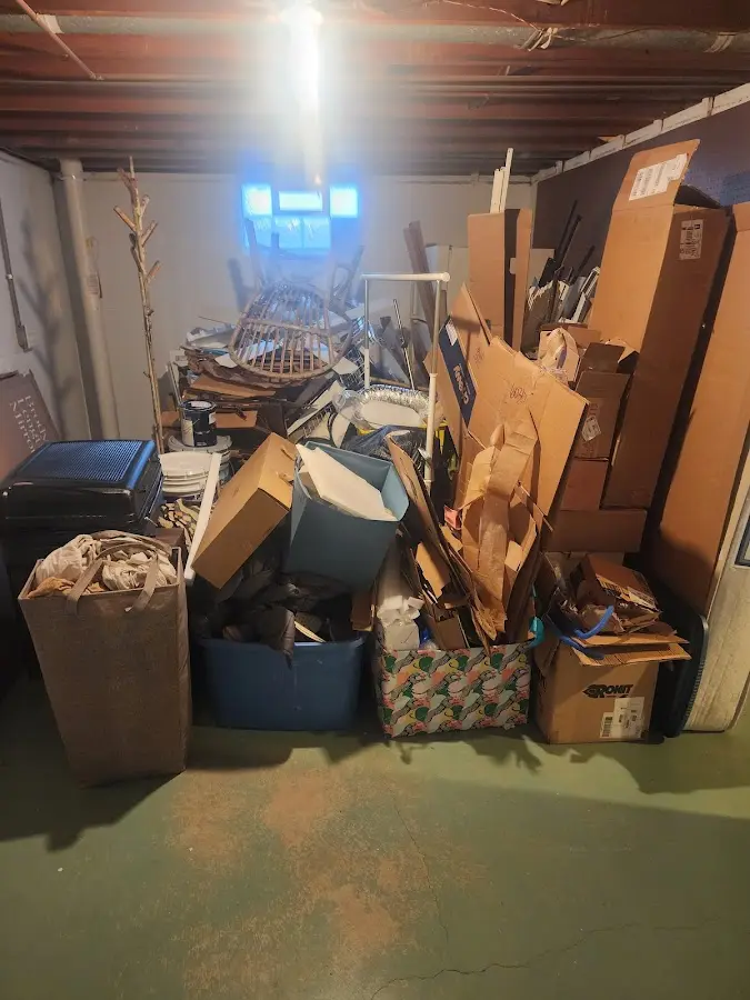 Roll-off dumpster container at job site for Construction Dumpster Rental in Greenwich